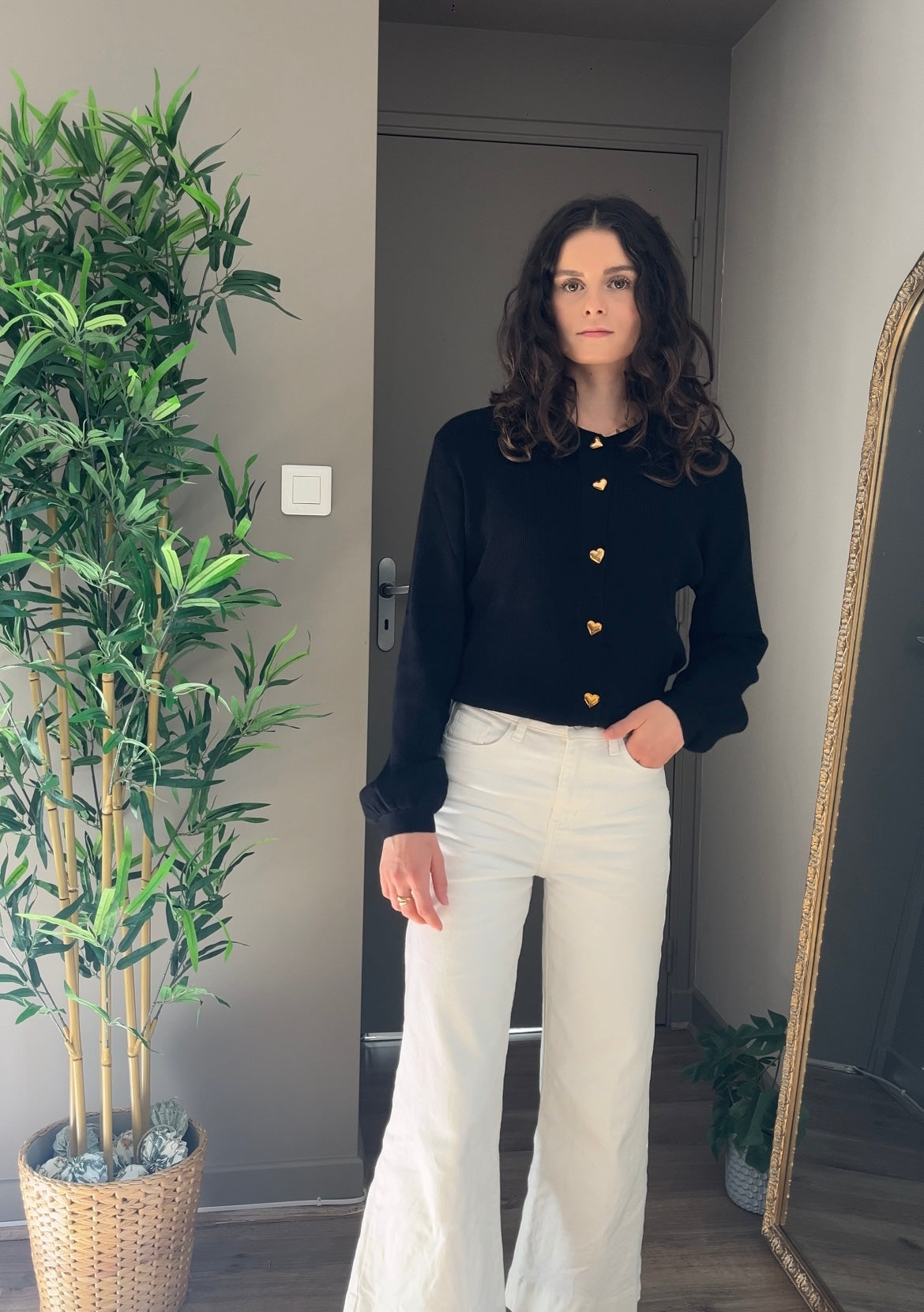 ETHAN NOIR - GILET BOUTONNE