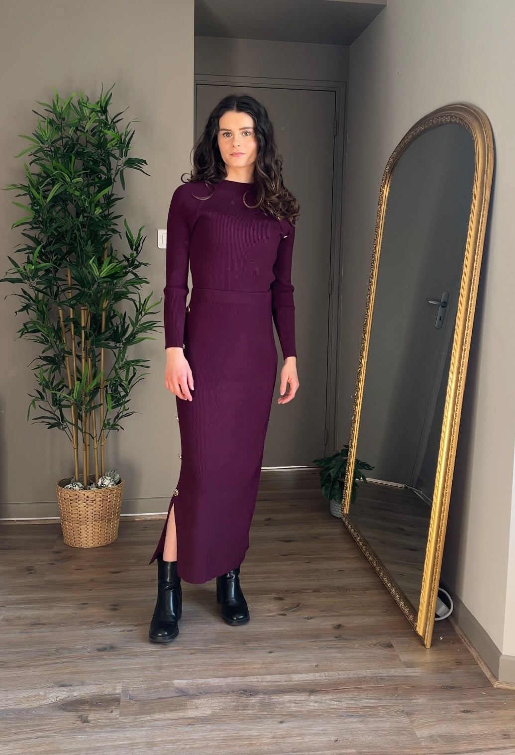 NINI BORDEAUX - JUPE LONGUE