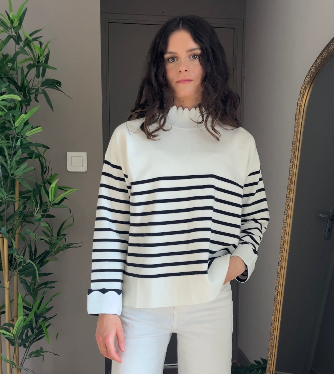 MAELYS BLANC - PULL MARINIERE